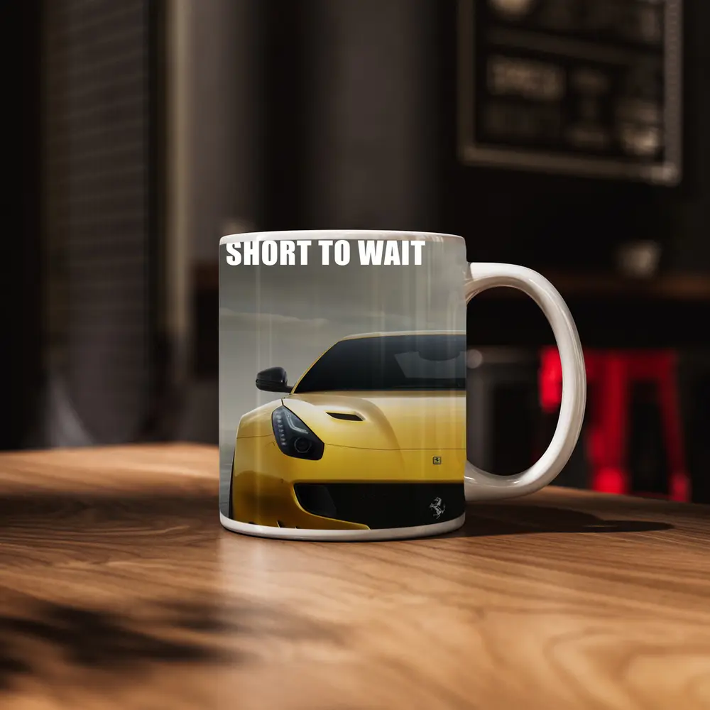 Ferrari F12 Yellow Life Is Too Short – Mugs