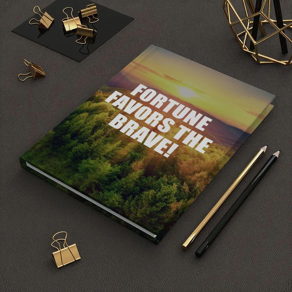 Fortune Favors The Brave Forest Sunset – Notebooks