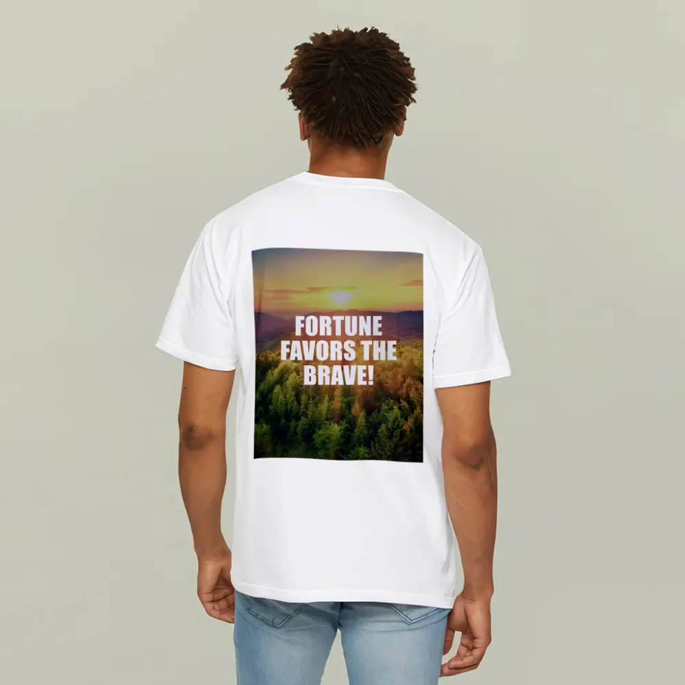 Fortune Favors The Brave Forest Sunset – T-Shirts