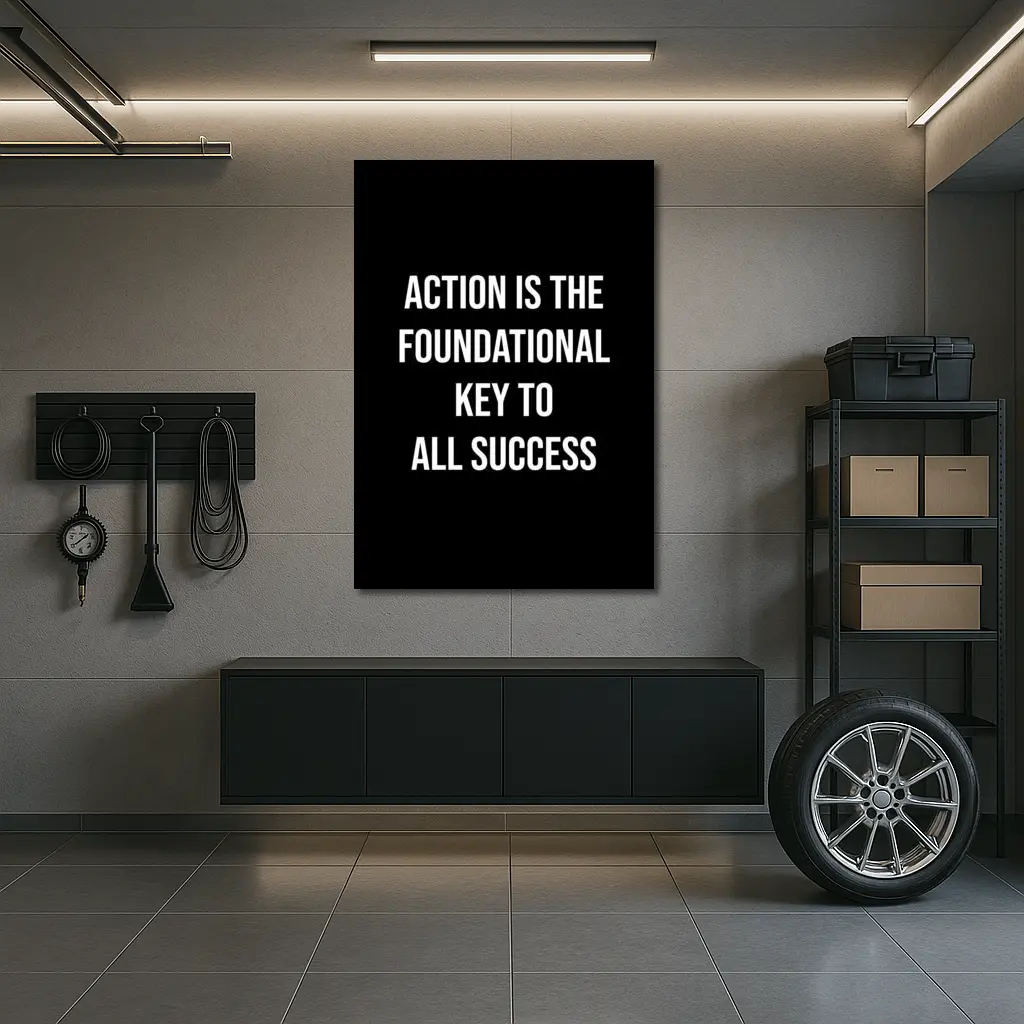 Action Is The Foundational Key To Success – Wall Art