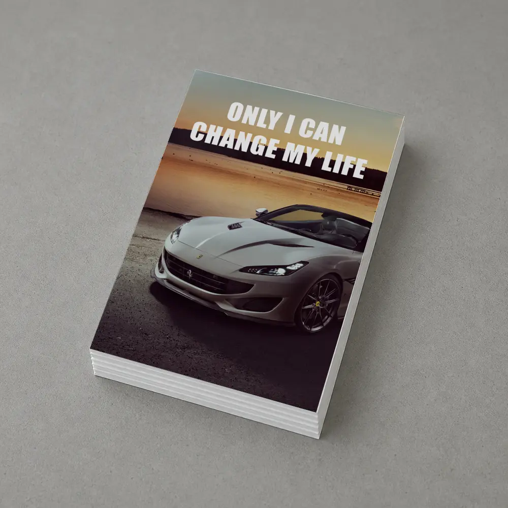 Ferrari Portofino White Car Sunset Motivational – Postcards