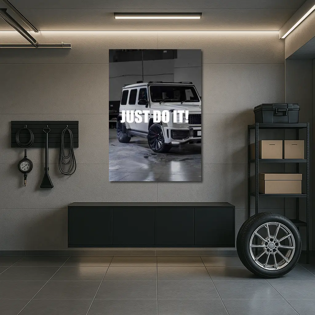 Mercedes G Class White Just Do It – Wall Art