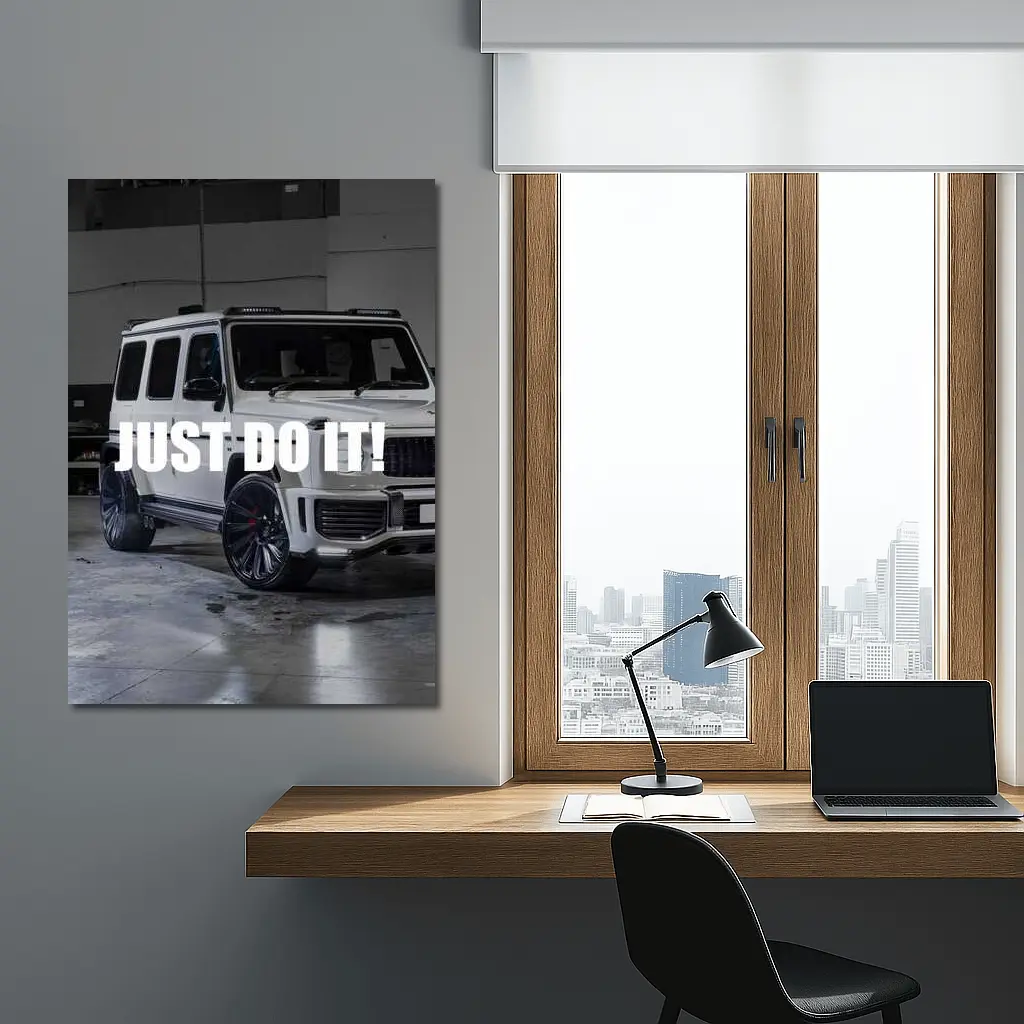 Mercedes G Class White Just Do It – Wall Art