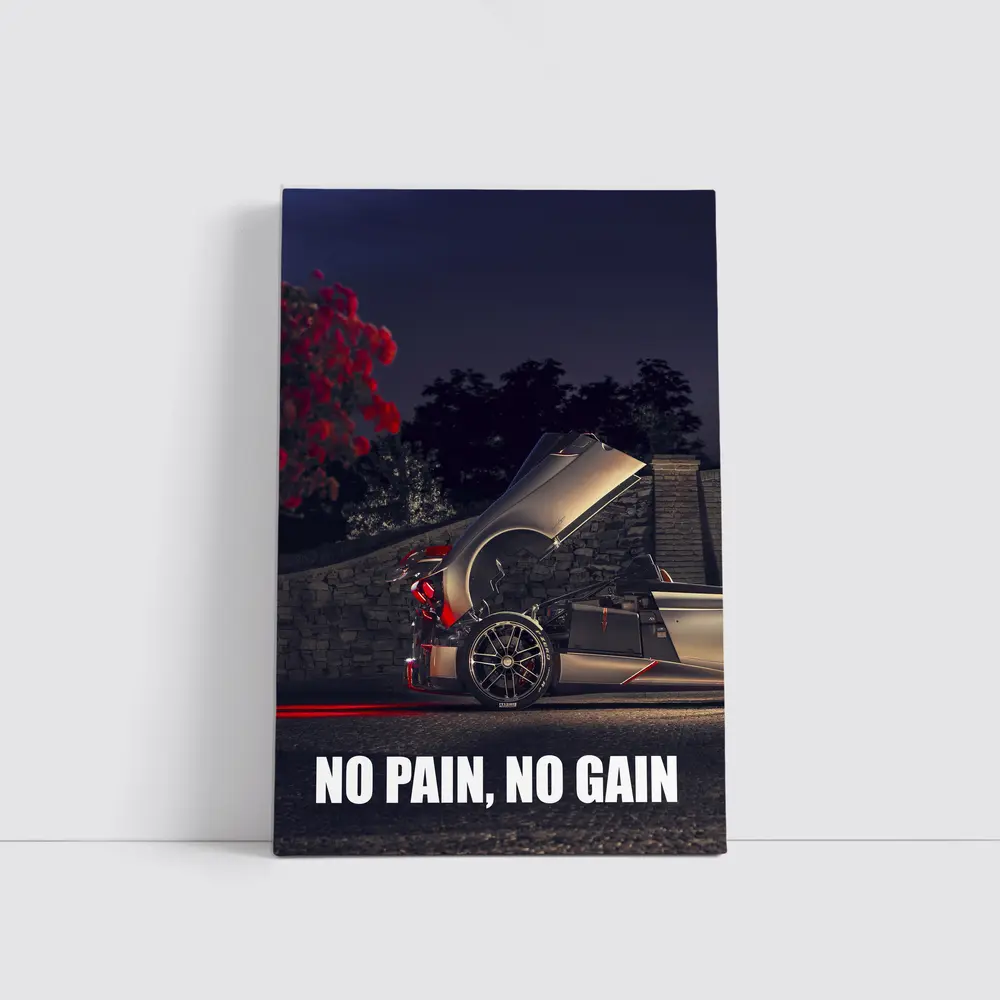 Pagani Huayra Night Motivational Quote Art – Wall Art
