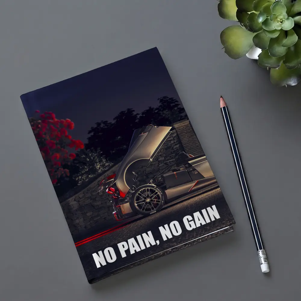 Pagani Huayra Night Motivational Quote Art – Notebooks