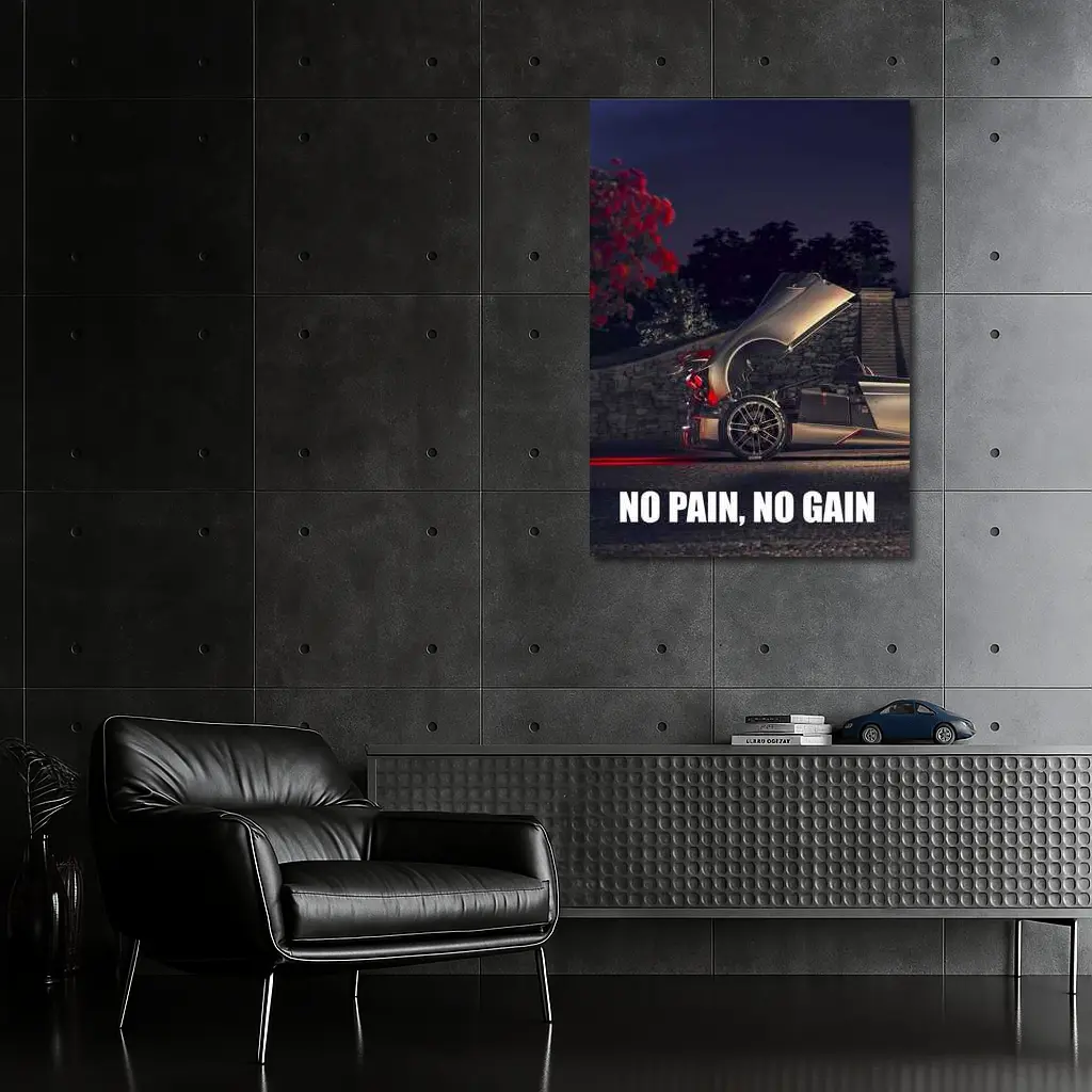 Pagani Huayra Night Motivational Quote Art – Wall Art