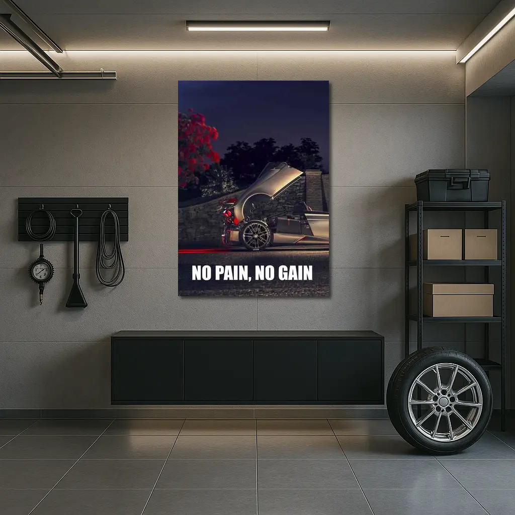 Pagani Huayra Night Motivational Quote Art – Wall Art