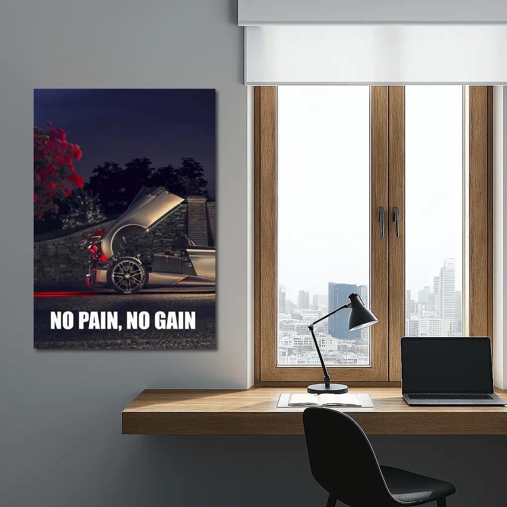 Pagani Huayra Night Motivational Quote Art – Wall Art