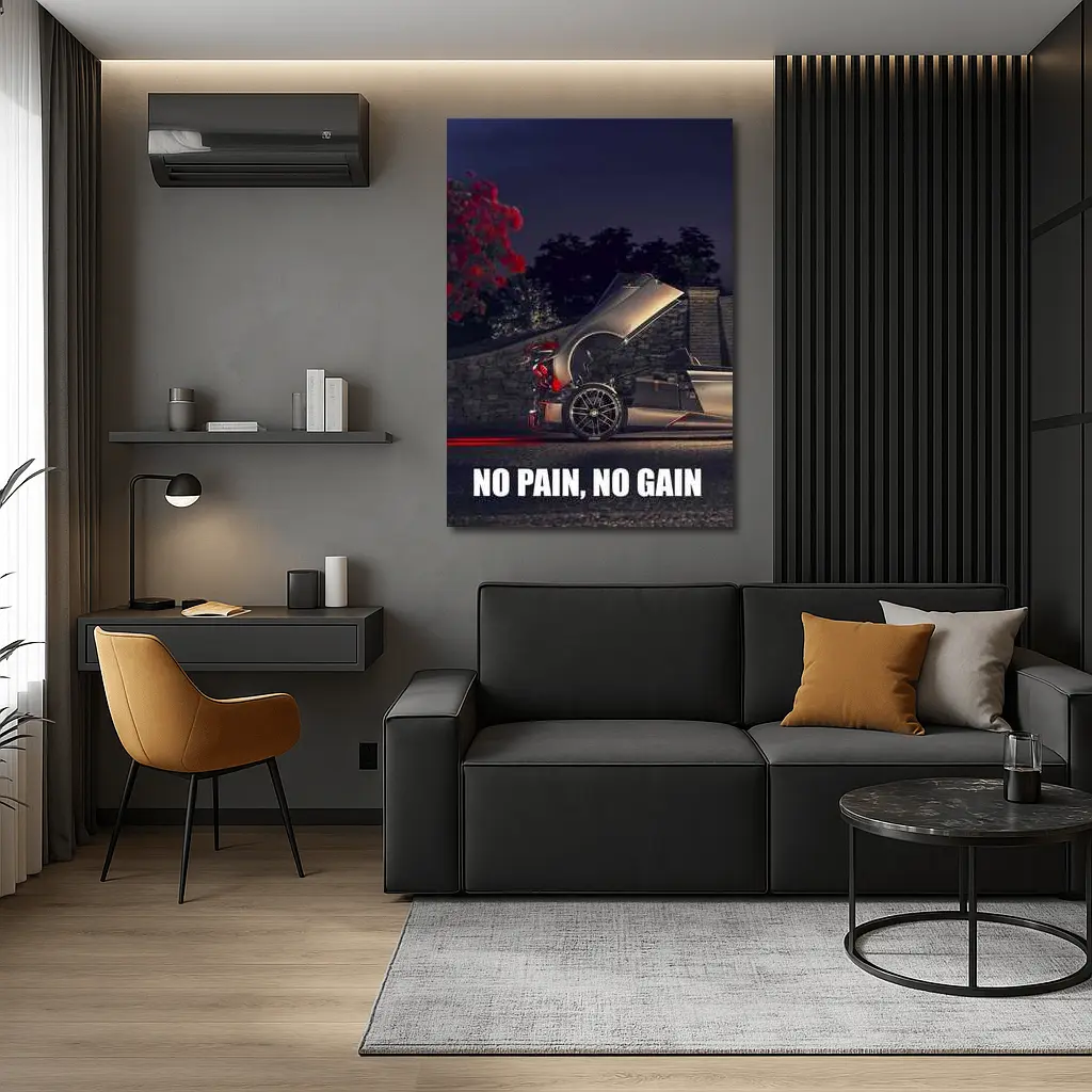Pagani Huayra Night Motivational Quote Art – Wall Art