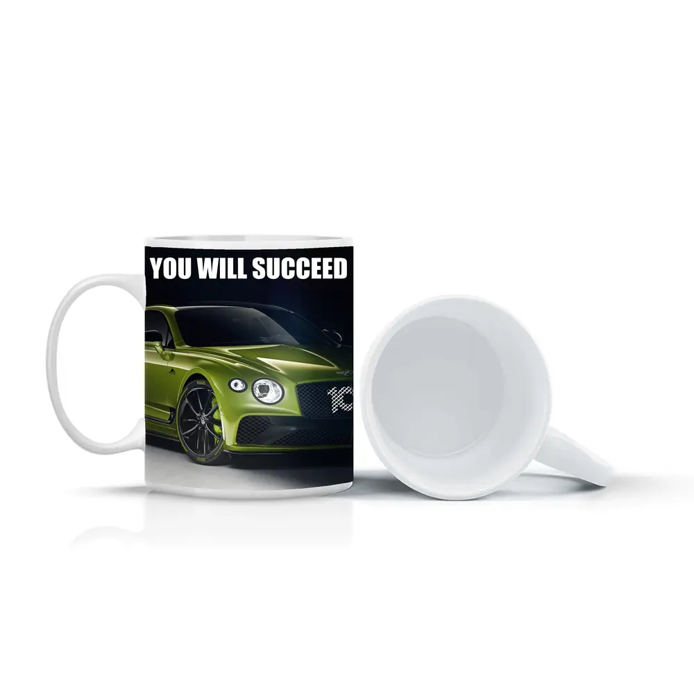Bentley Continental GT Green Motivational Quote Art – Mugs