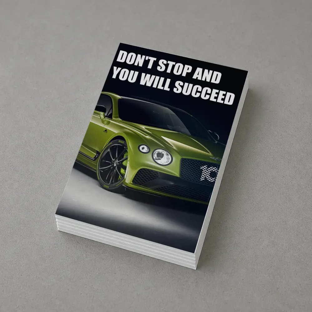 Bentley Continental GT Green Motivational Quote Art – Postcards