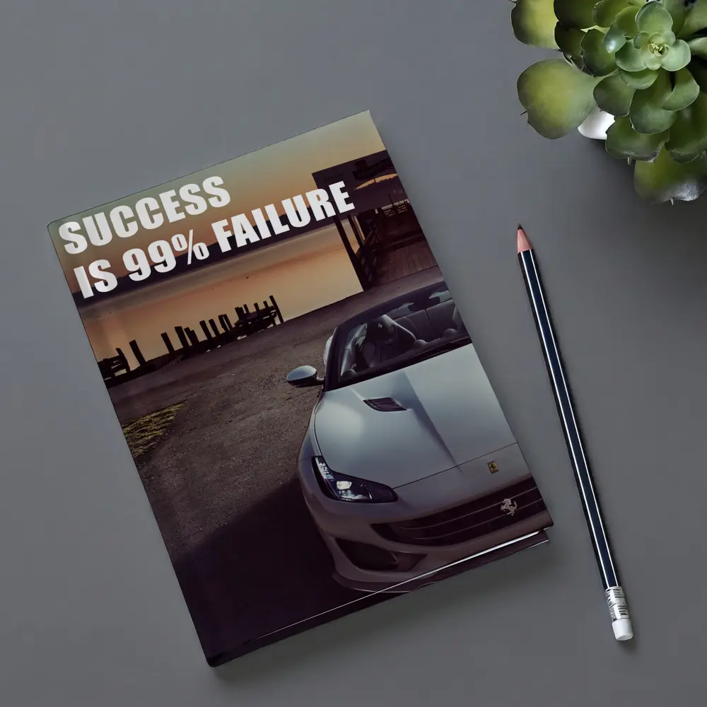 Ferrari Portofino Success Quote Car Art – Notebooks