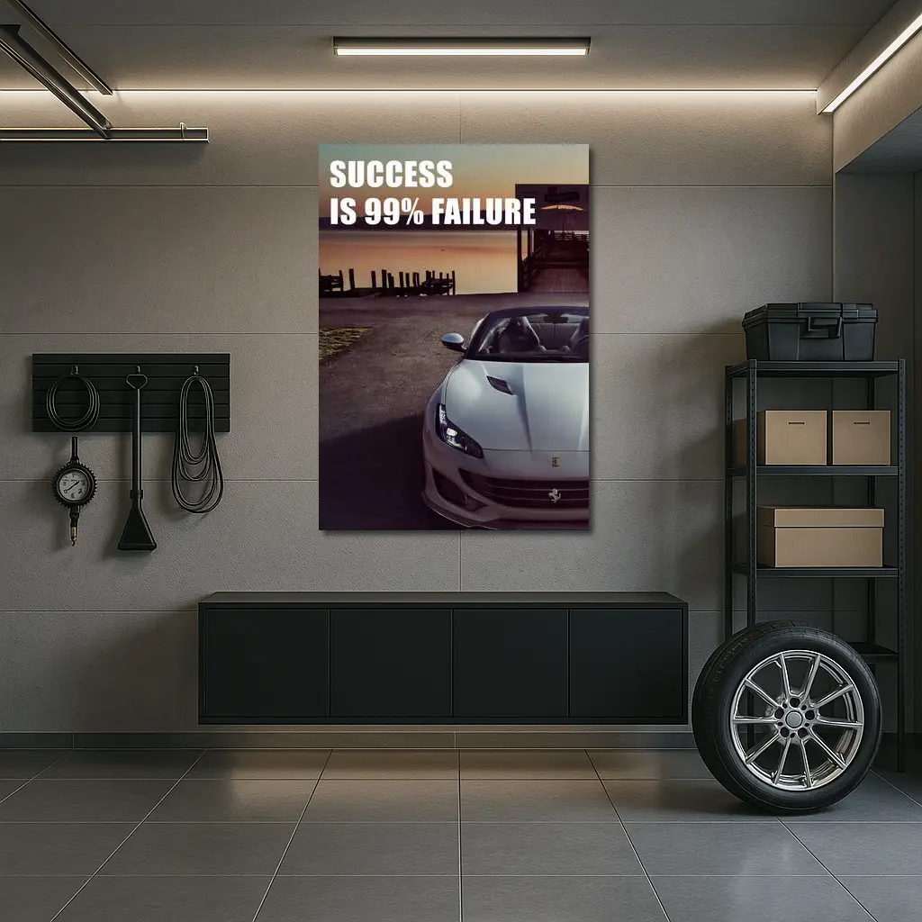 Ferrari Portofino Success Quote Car Art – Wall Art