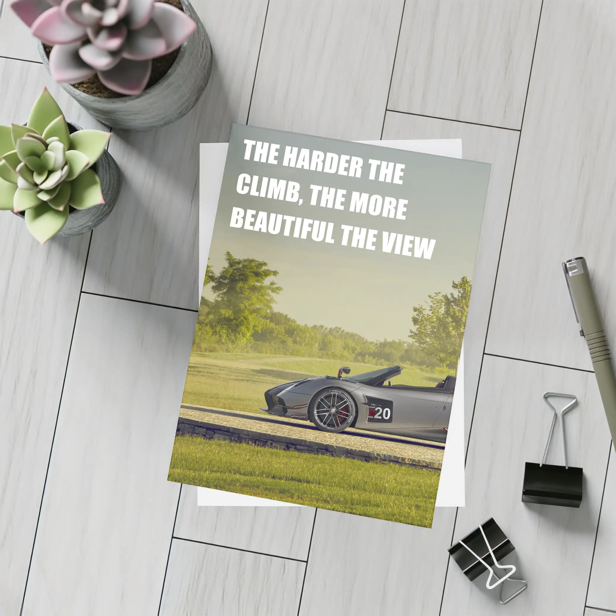 Lamborghini Gallardo Spyder Green Landscape View – Postcards