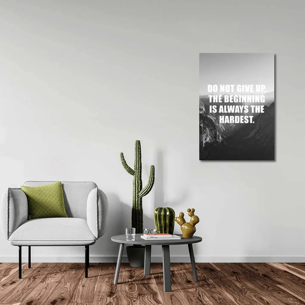 Do Not Give Up Mountains Motivational Quote – Wall Art