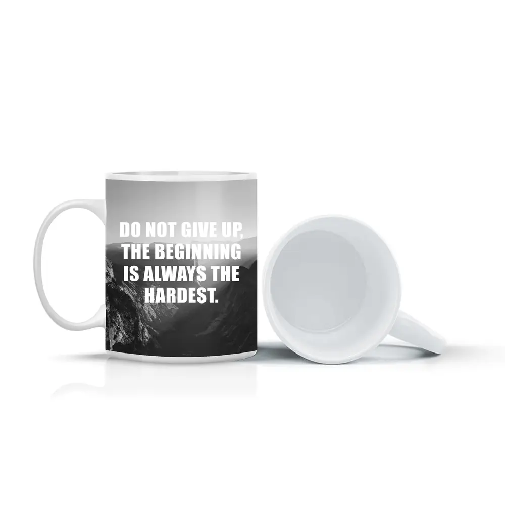 Do Not Give Up Mountains Motivational Quote – Mugs