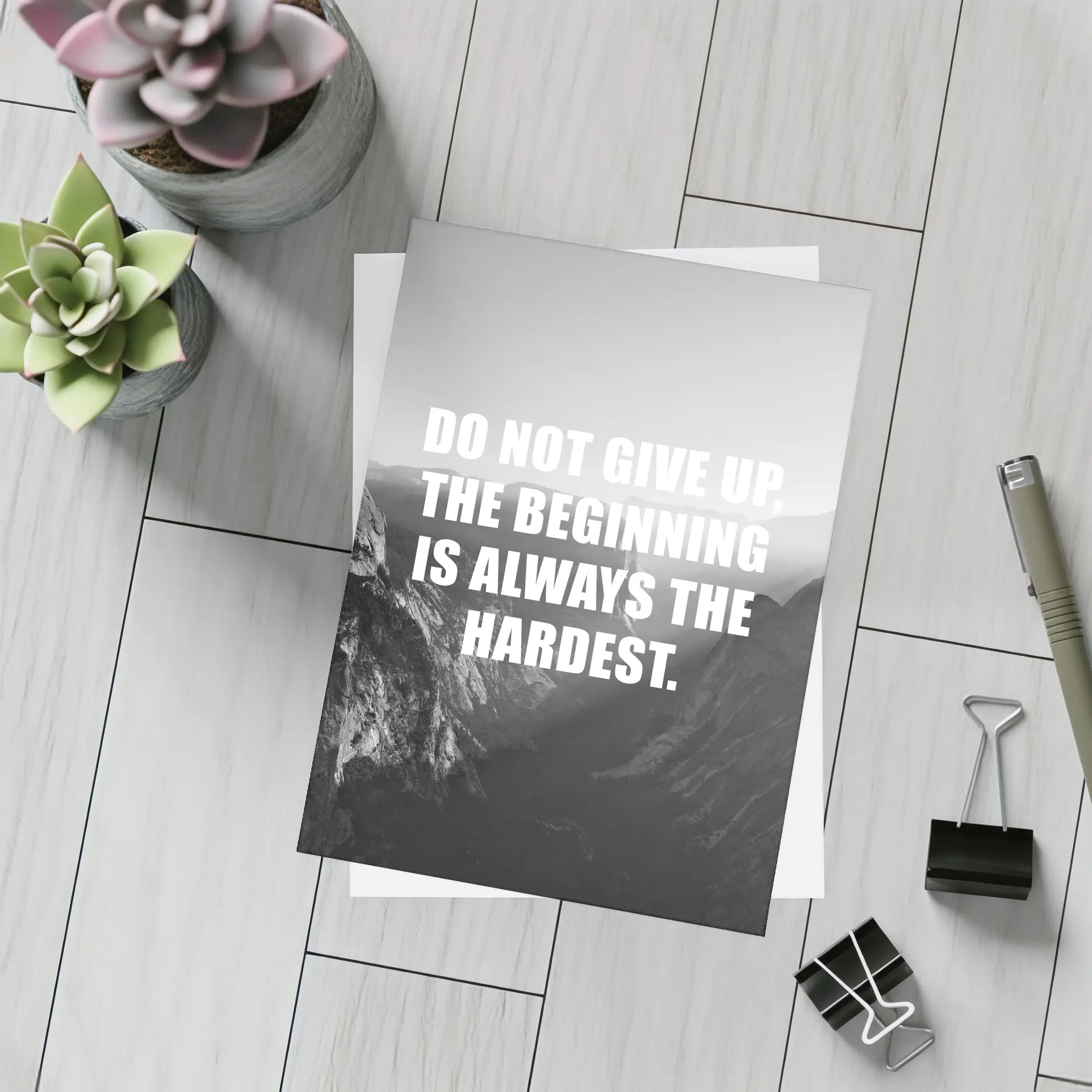 Do Not Give Up Mountains Motivational Quote – Postcards