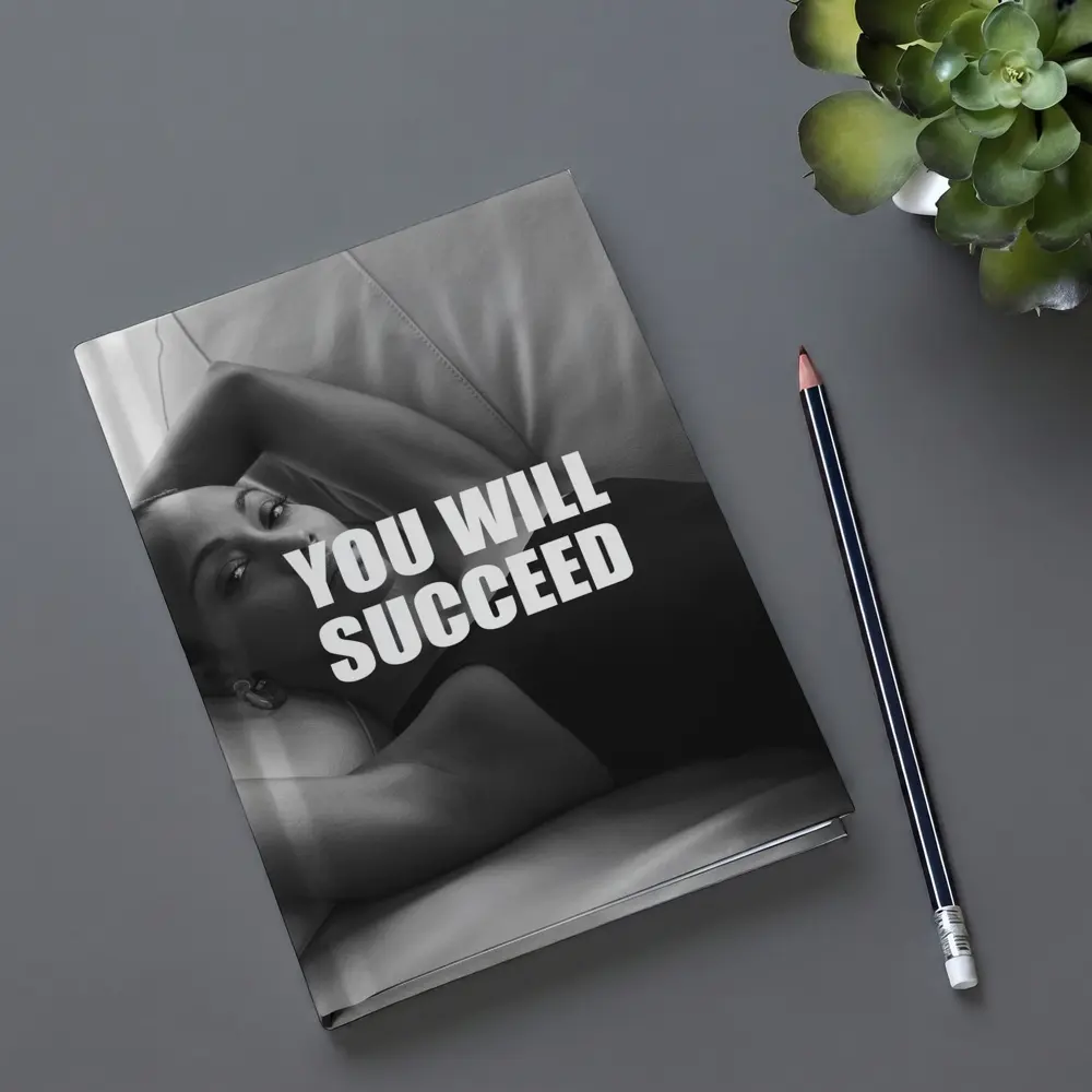 You Will Succeed Black White Woman Quote – Notebooks