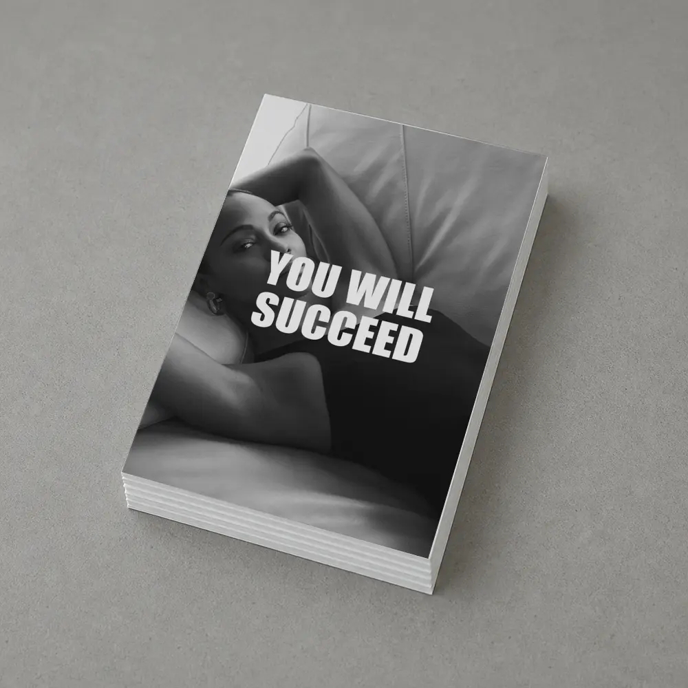 You Will Succeed Black White Woman Quote – Postcards