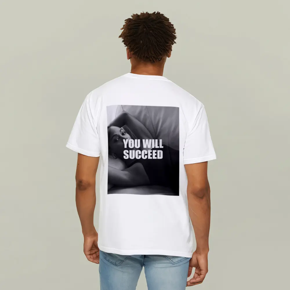 You Will Succeed Black White Woman Quote – T-Shirts