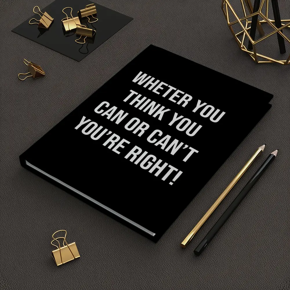 Whether You Think Can Black Motivational – Notebooks