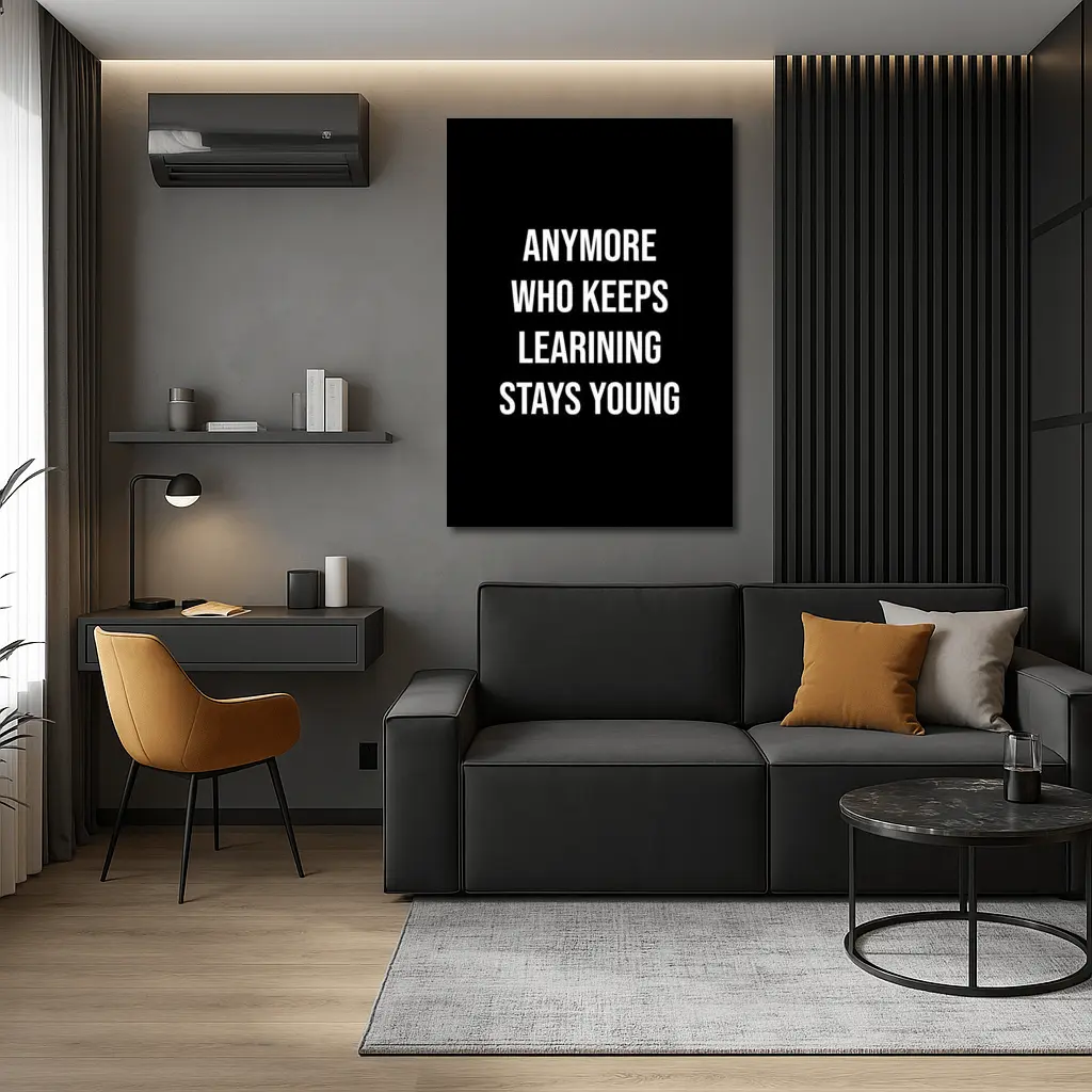 Who Keeps Learning Stays Young Quote – Wall Art