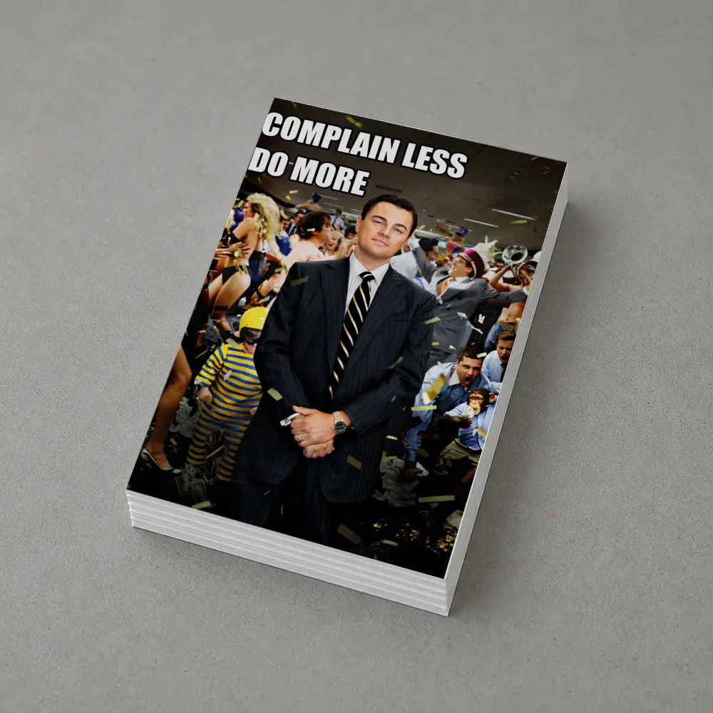 Complain Less Do More Man Office Party – Postcards