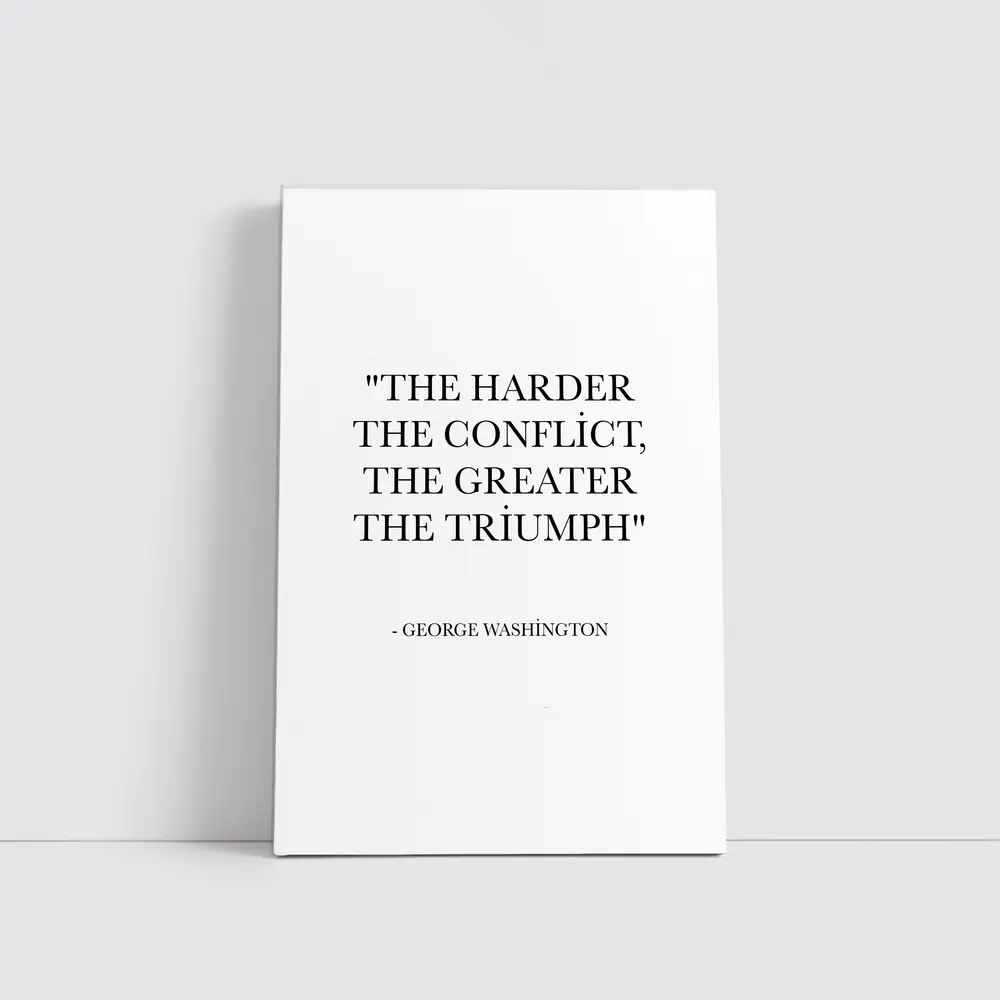 George Washington Quote Black White Print – Wall Art