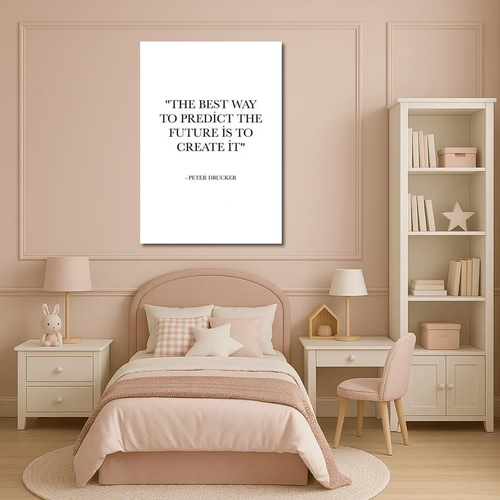 Peter Drucker Quote Predict Future Create – Wall Art