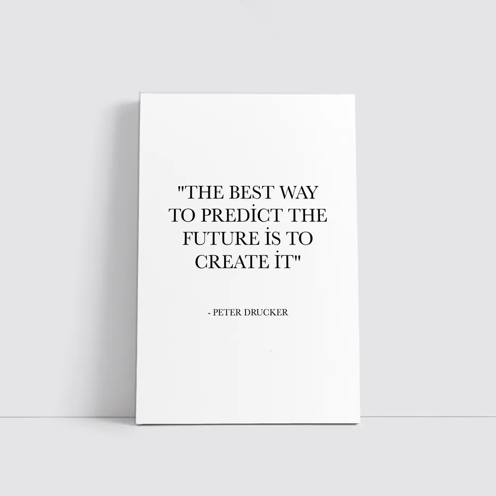 Peter Drucker Quote Predict Future Create – Wall Art