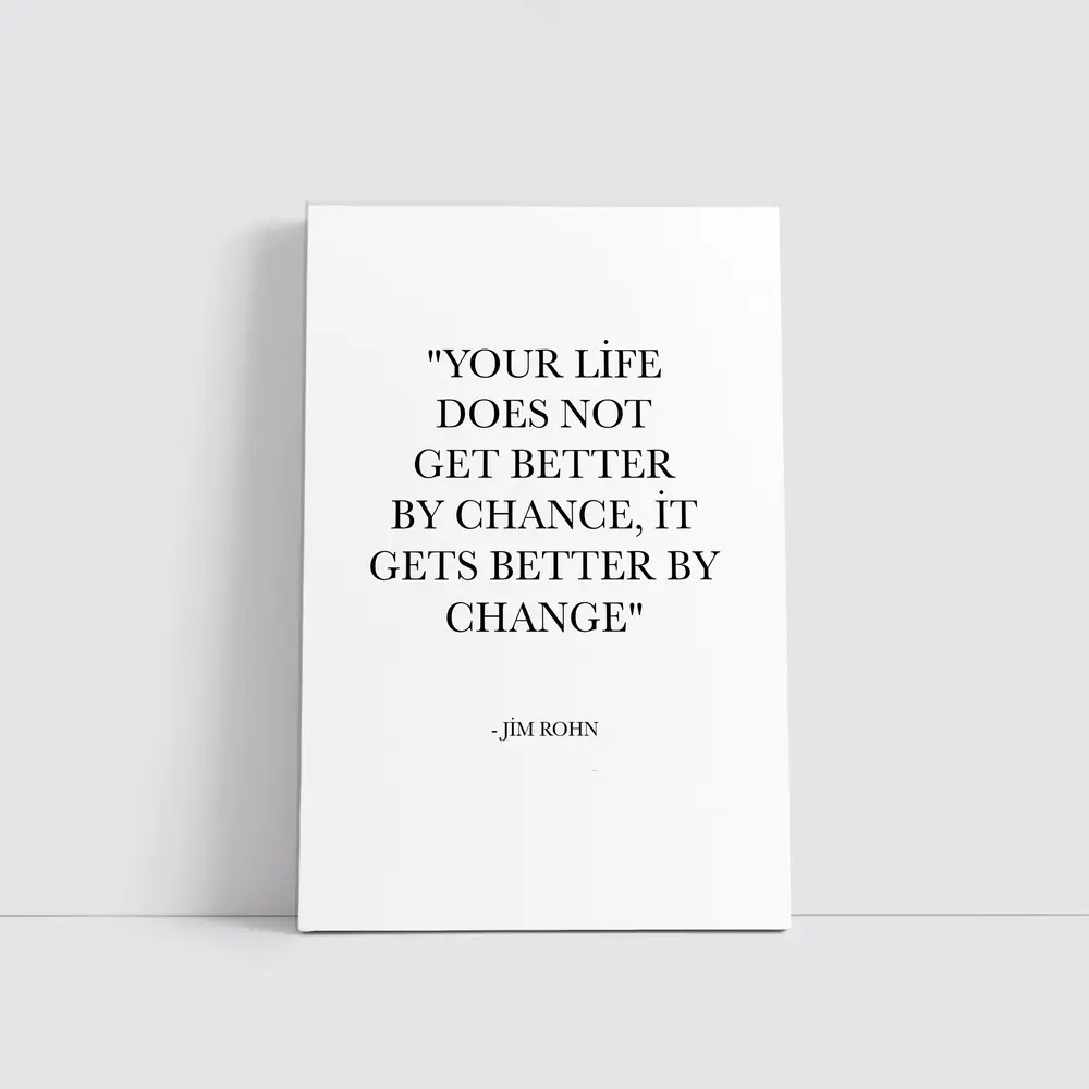 Jim Rohn Life Change Quote Black White – Wall Art