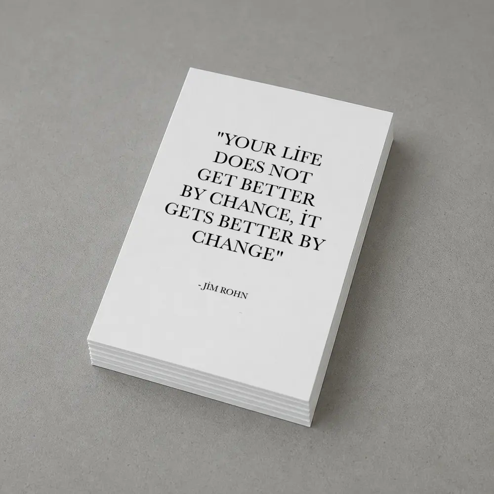 Jim Rohn Life Change Quote Black White – Postcards
