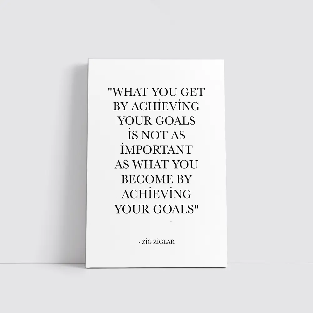 Zig Ziglar Goals Quote Black White – Wall Art