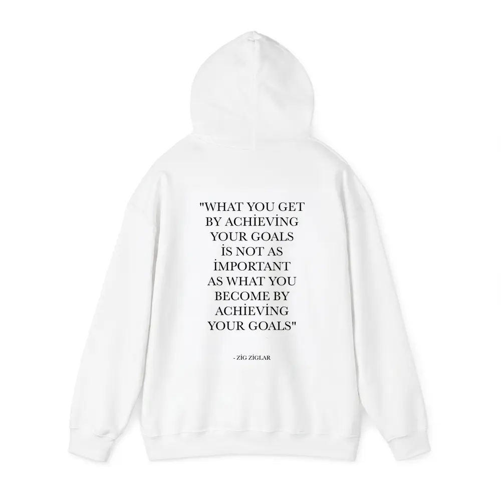 Zig Ziglar Goals Quote Black White – Hoodies