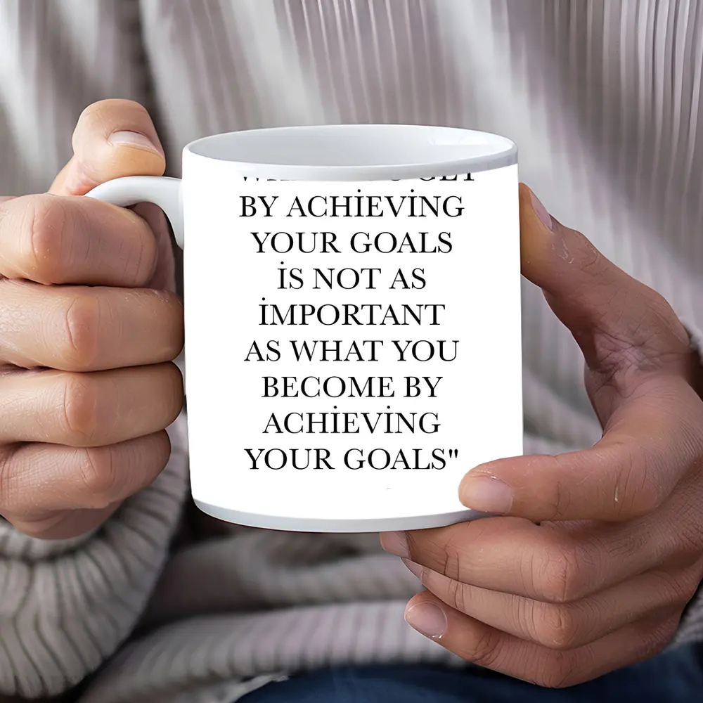 Zig Ziglar Goals Quote Black White – Mugs