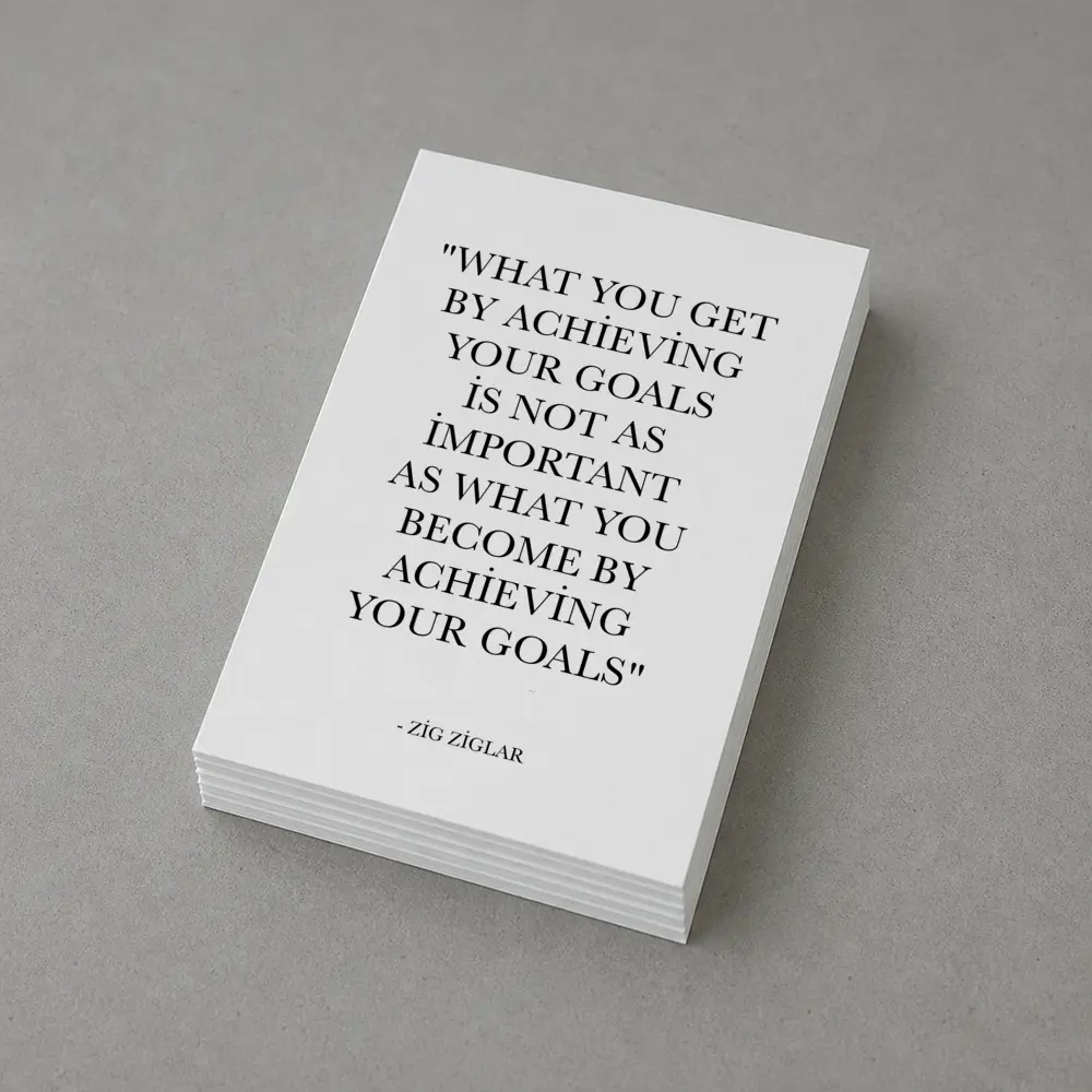 Zig Ziglar Goals Quote Black White – Postcards