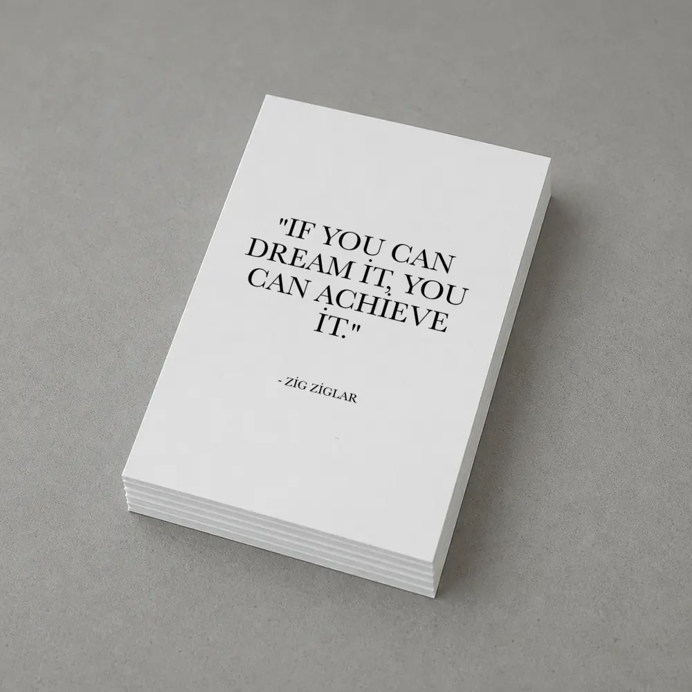 Zig Ziglar Dream Achieve Quote Black White – Postcards