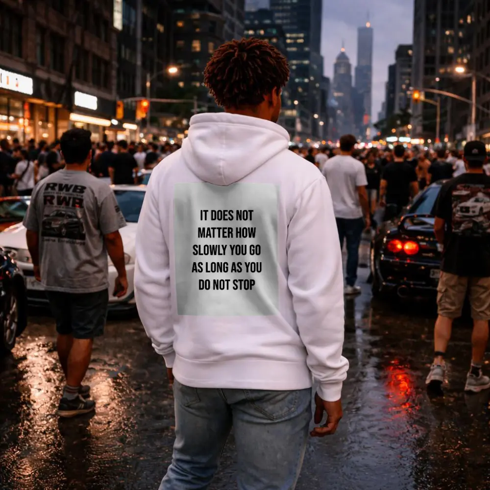 It Does Not Matter How Slowly Quote – Hoodies