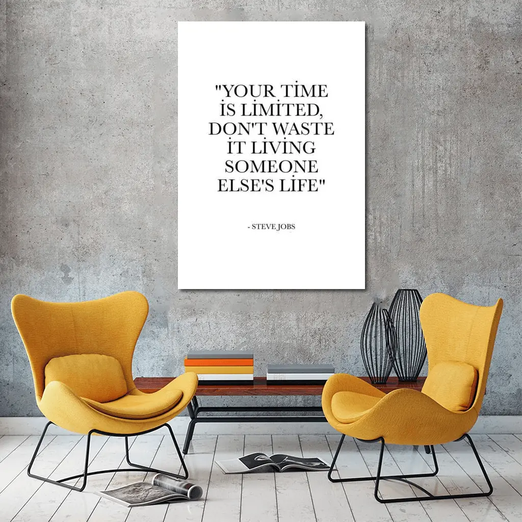 Steve Jobs Your Time Is Limited Quote – Wall Art