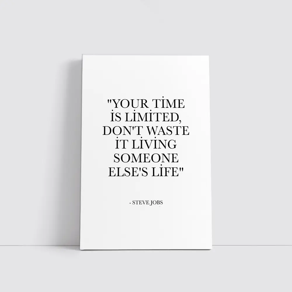 Steve Jobs Your Time Is Limited Quote – Wall Art