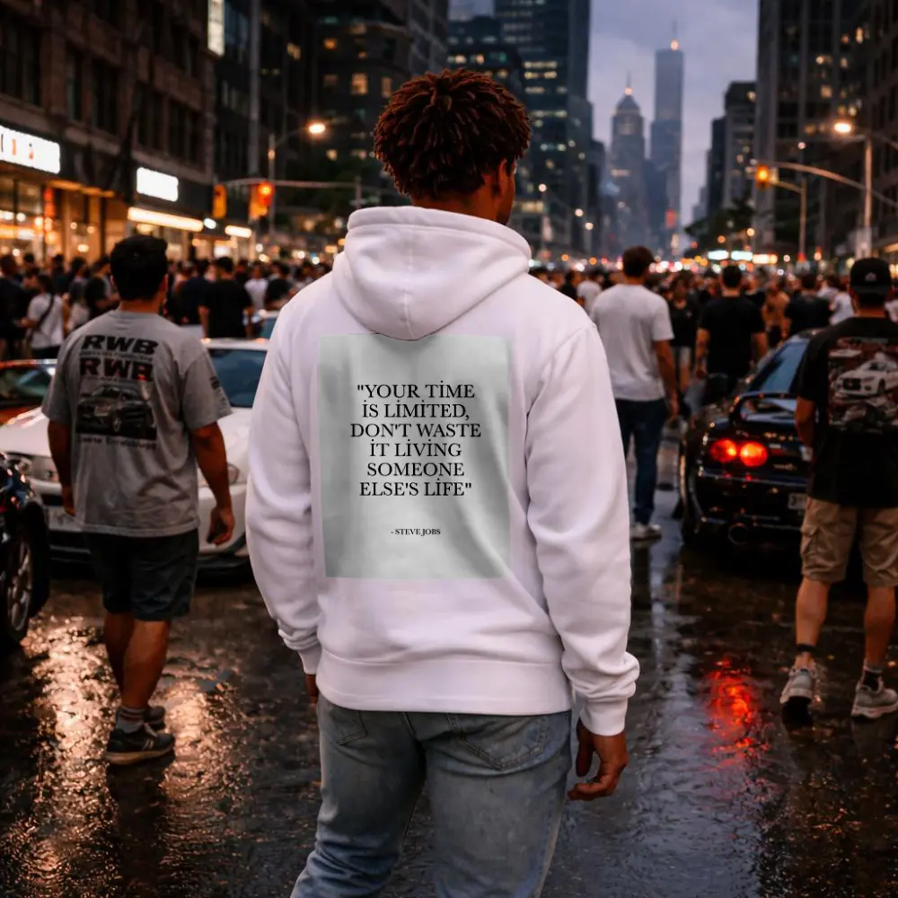 Steve Jobs Your Time Is Limited Quote – Hoodies
