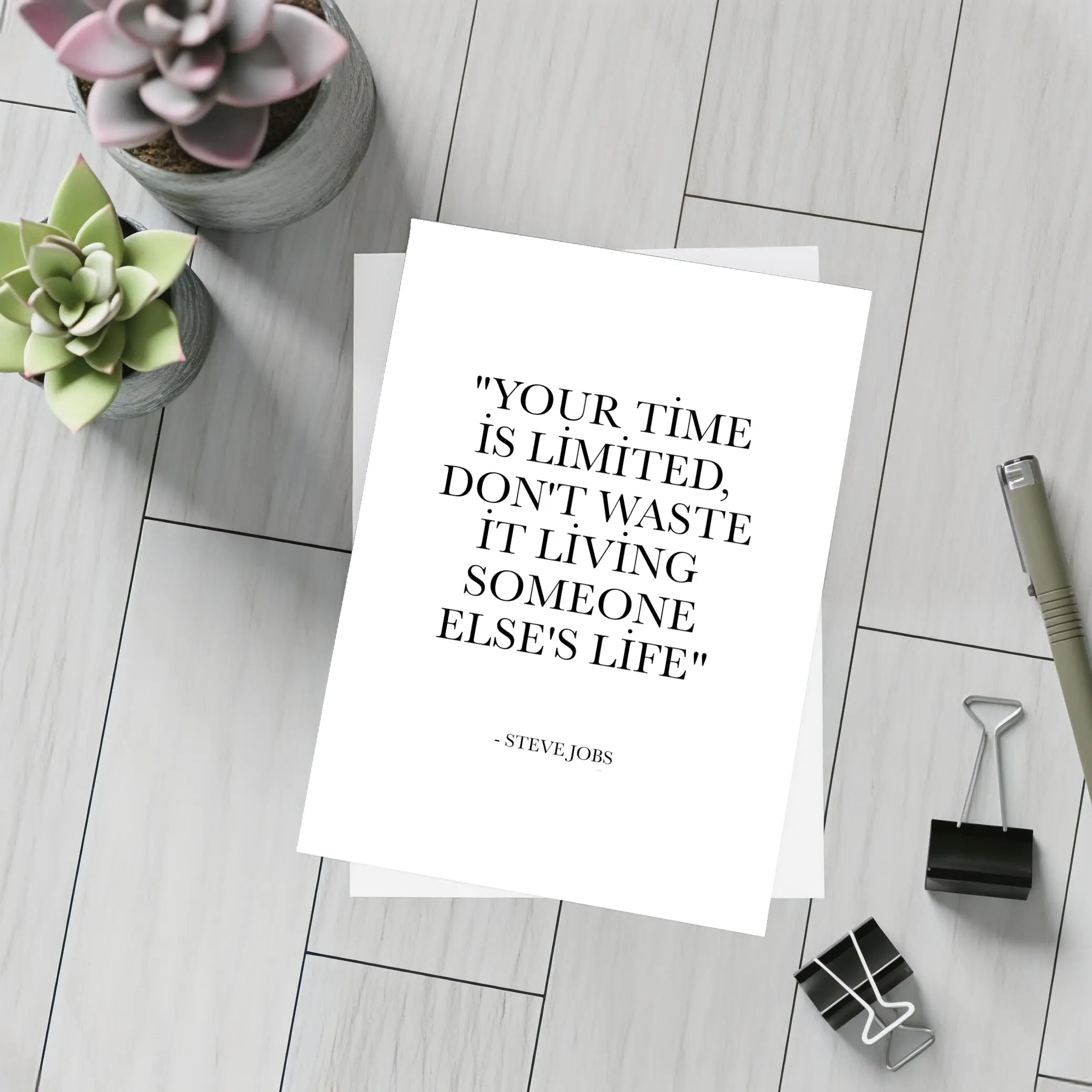 Steve Jobs Your Time Is Limited Quote – Postcards