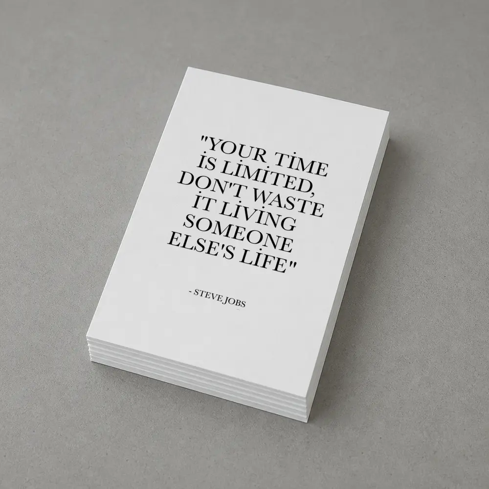 Steve Jobs Your Time Is Limited Quote – Postcards
