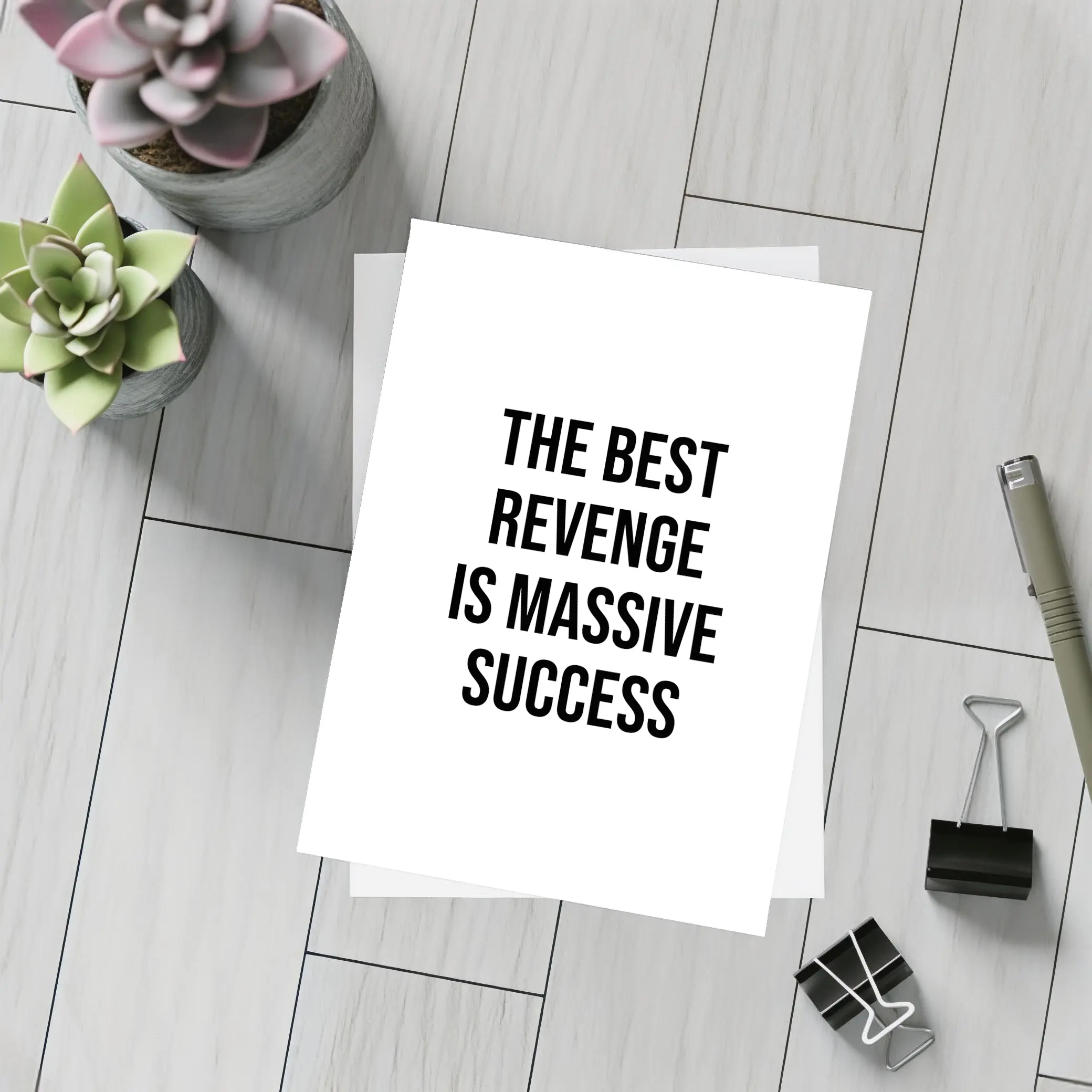 The Best Revenge Is Massive Success Quote – Postcards