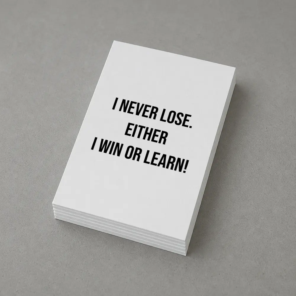 I Never Lose Win Or Learn Quote – Postcards