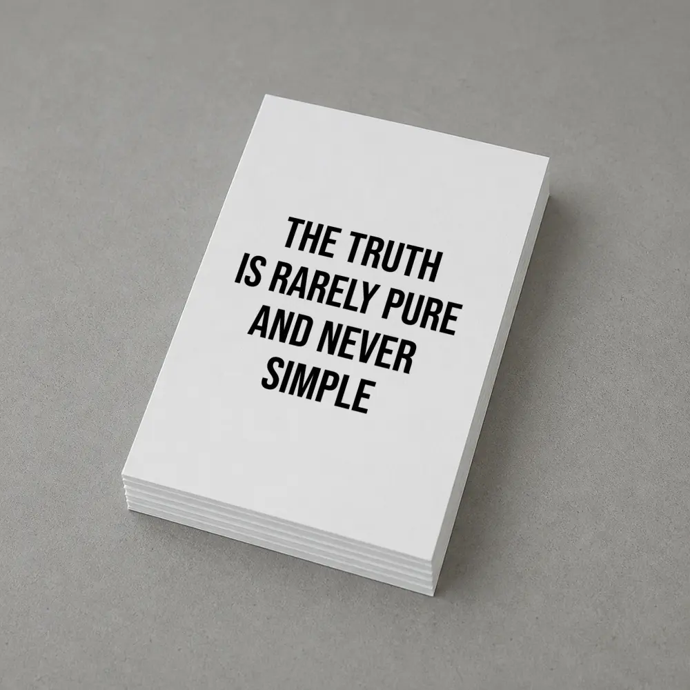 The Truth Is Rarely Pure Quote Print – Postcards