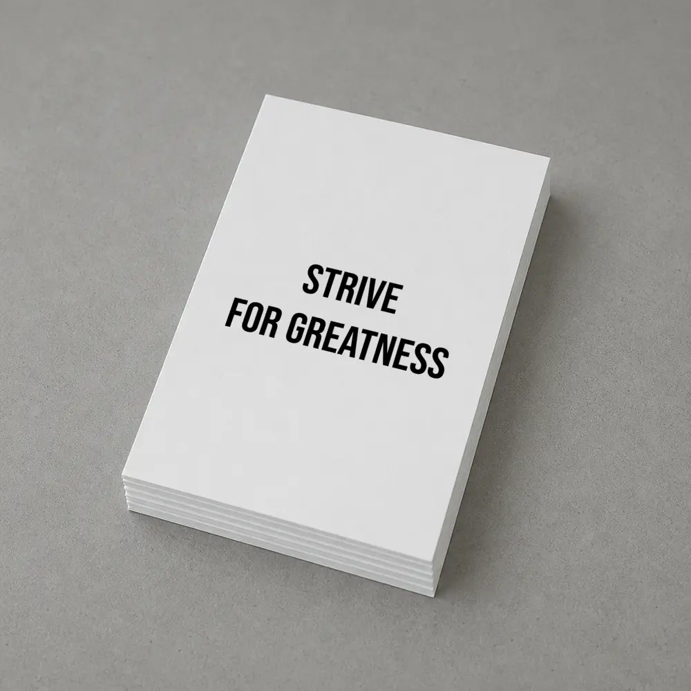 Strive For Greatness Bold Black White Print – Postcards