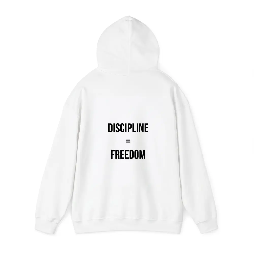 Discipline Equals Freedom Bold Black Typography – Hoodies
