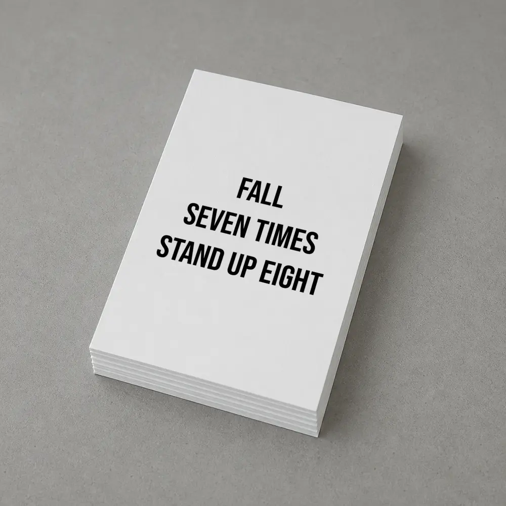 Fall Seven Times Stand Up Eight Quote – Postcards