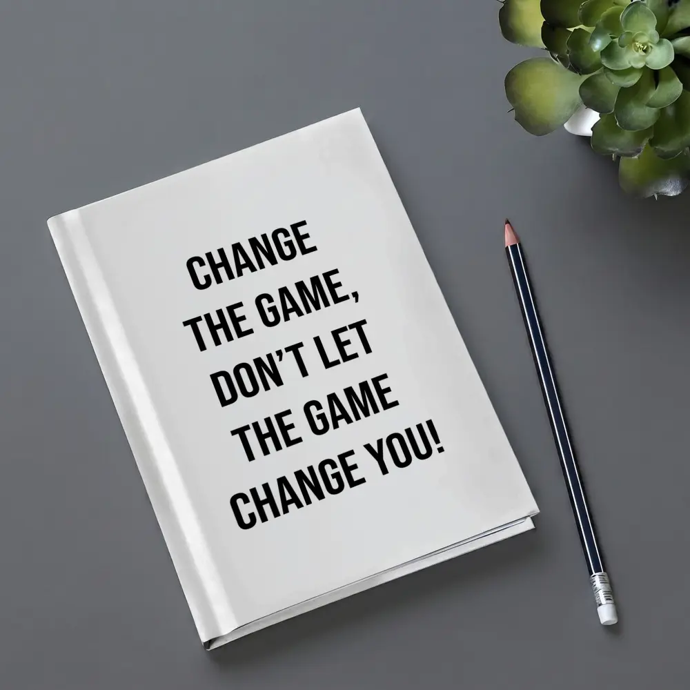 Change The Game Bold Motivational Quote Print – Notebooks